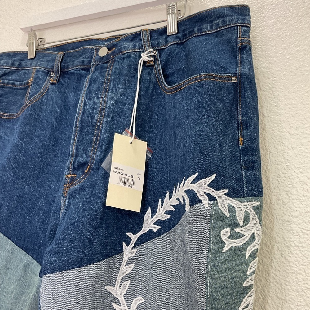 PLUS NWT MNML Patchwork Style Jeans - Picture 3 of 6